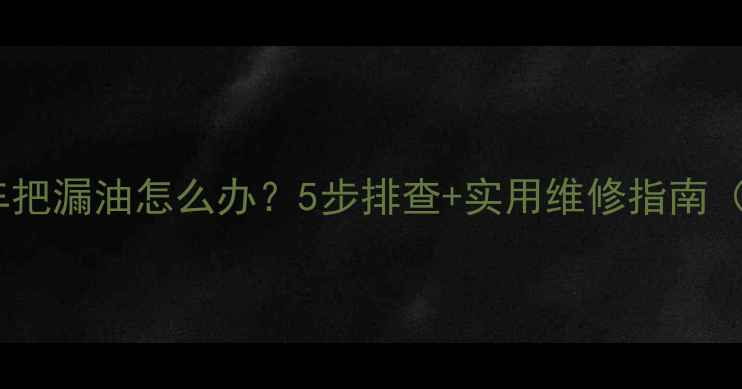 山地车刹车把漏油怎么办5步排查实用维修指南附图解