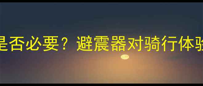 山地车后减震系统是否必要避震器对骑行体验与车架寿命的影响