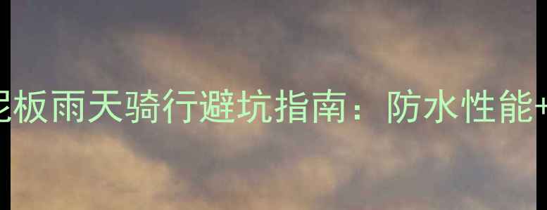 山地车后挡泥板雨天骑行避坑指南防水性能安装技巧全