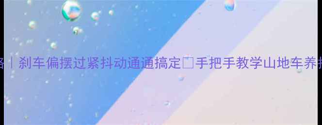 山地车后轮调整全攻略刹车偏摆过紧抖动通通搞定手把手教学山地车养护骑行技巧自行车维修