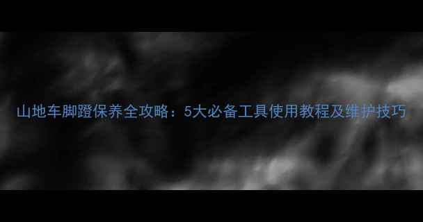 山地车脚蹬保养全攻略5大必备工具使用教程及维护技巧