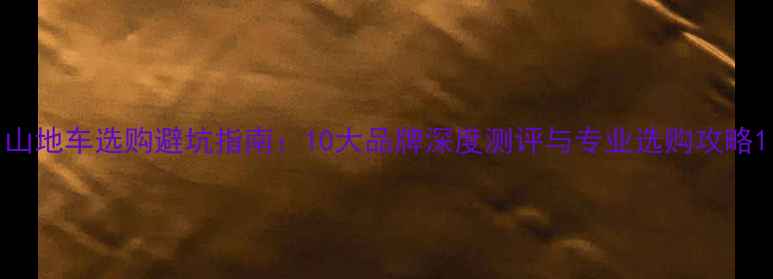 山地车选购避坑指南10大品牌深度测评与专业选购攻略