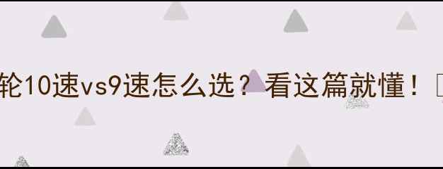 山地车飞轮10速vs9速怎么选看这篇就懂