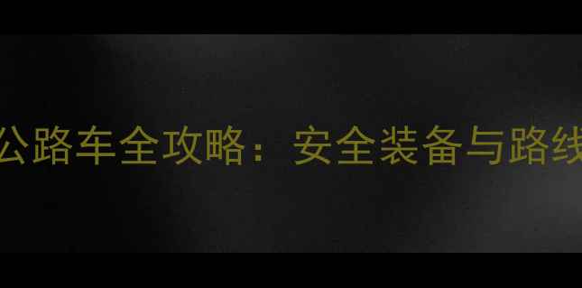 广州夜骑公路车全攻略安全装备与路线规划指南