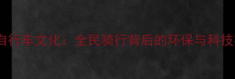 德国自行车文化全民骑行背后的环保与科技密码