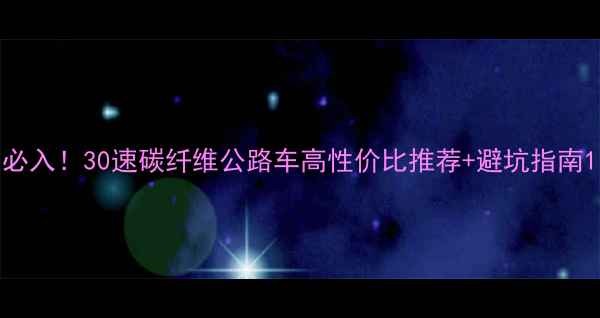 必入30速碳纤维公路车高性价比推荐避坑指南
