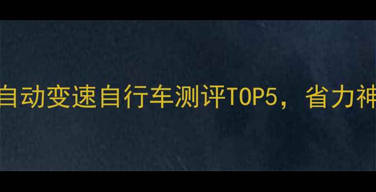 必入国外自动变速自行车测评TOP5省力神器懒人必备