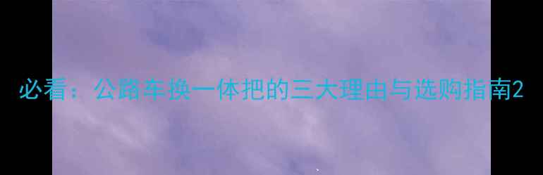 必看公路车换一体把的三大理由与选购指南