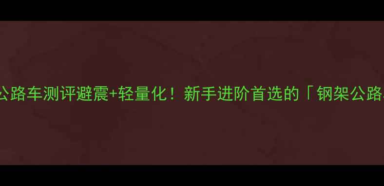 捷安特TCR700钢架公路车测评避震轻量化新手进阶首选的钢架公路车天花板