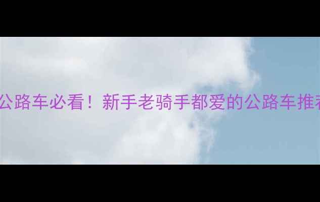 捷安特公路车必看新手老骑手都爱的公路车推荐指南