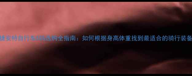 捷安特自行车S码选购全指南如何根据身高体重找到最适合的骑行装备