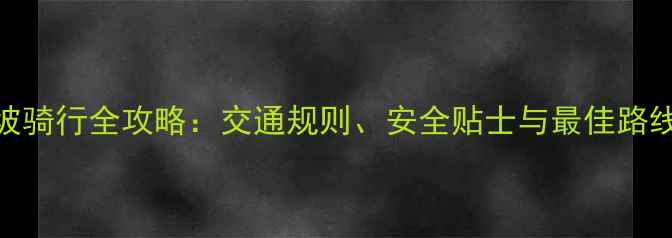 新加坡骑行全攻略交通规则安全贴士与最佳路线推荐
