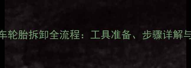 新手必看自行车轮胎拆卸全流程工具准备步骤详解与常见问题应对