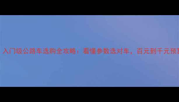 新手必看入门级公路车选购全攻略看懂参数选对车百元到千元预算都能搞定