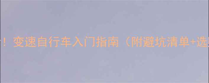 新手必看变速自行车入门指南附避坑清单选购攻略