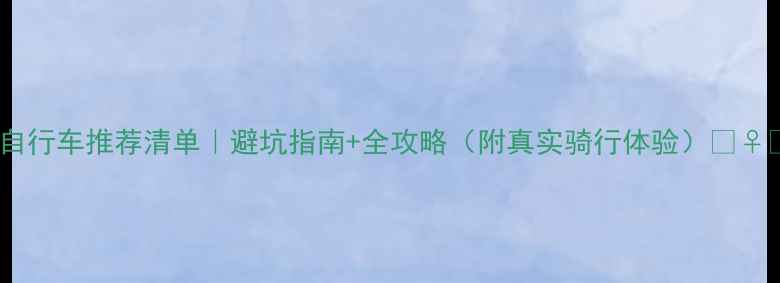 旅行自行车推荐清单避坑指南全攻略附真实骑行体验