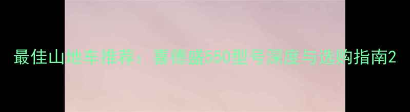 最佳山地车推荐喜德盛550型号深度与选购指南