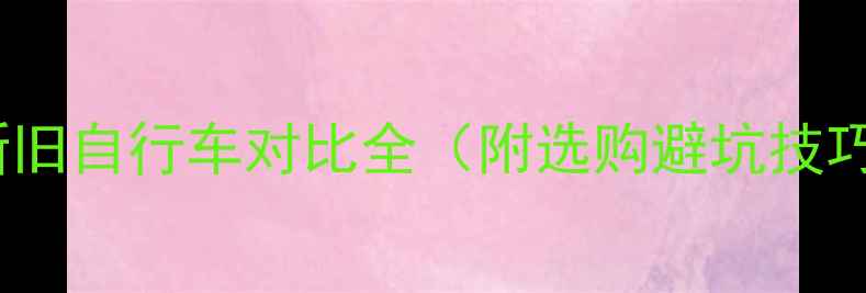 最新指南新旧自行车对比全附选购避坑技巧维护秘籍