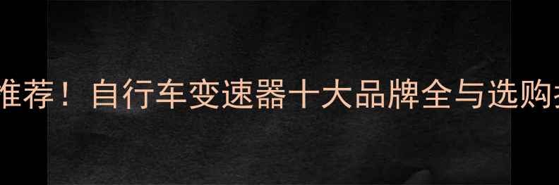 最新推荐自行车变速器十大品牌全与选购指南