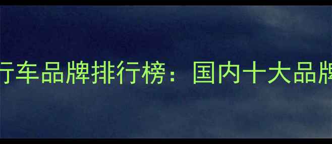 最新电动自行车品牌排行榜国内十大品牌与选购指南