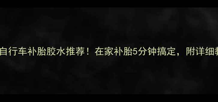 最新自行车补胎胶水推荐在家补胎5分钟搞定附详细教程