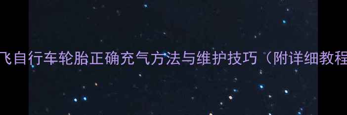 死飞自行车轮胎正确充气方法与维护技巧附详细教程