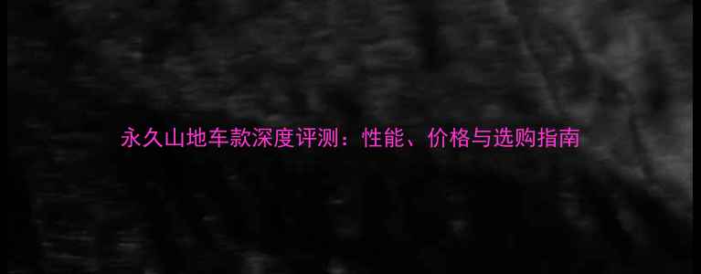 永久山地车款深度评测性能价格与选购指南