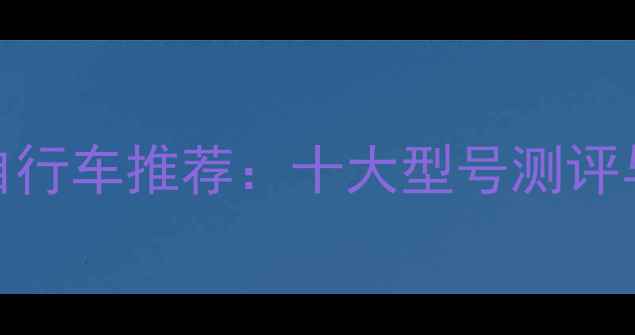永久智能自行车推荐十大型号测评与选购指南