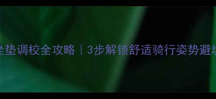 永安行自行车坐垫调校全攻略3步解锁舒适骑行姿势避坑指南看这篇