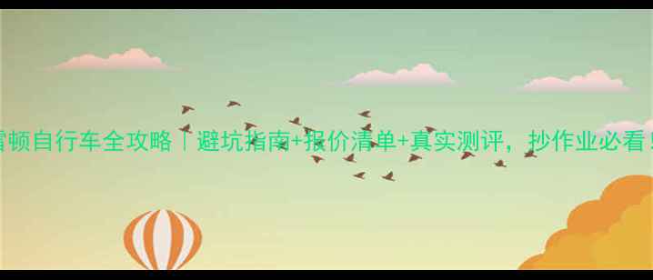 沃雷顿自行车全攻略避坑指南报价清单真实测评抄作业必看