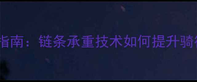 深度载重自行车全指南链条承重技术如何提升骑行效率与安全性