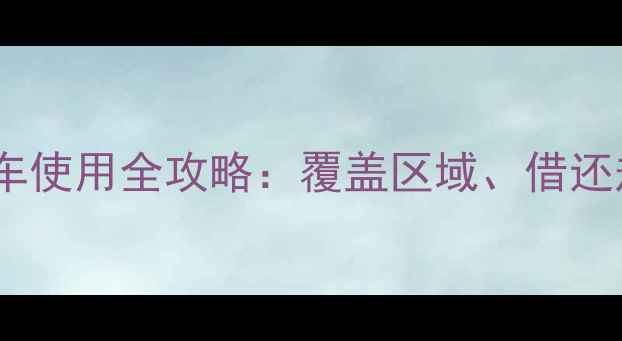 潍坊市公共自行车使用全攻略覆盖区域借还规则及出行建议