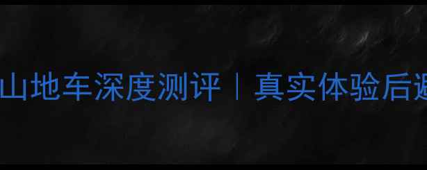 烈风马丁山地车深度测评真实体验后避坑指南