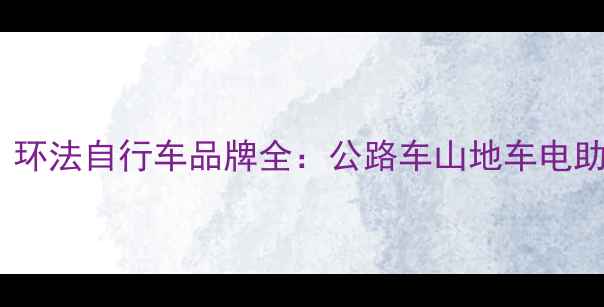 环法冠军同款环法自行车品牌全公路车山地车电助力车怎么选