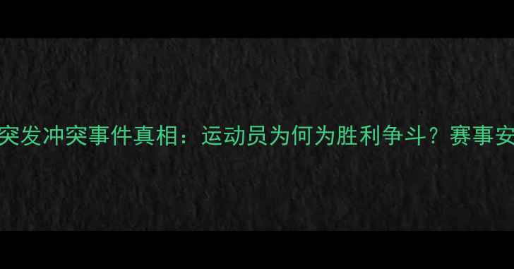 环法自行车赛突发冲突事件真相运动员为何为胜利争斗赛事安全如何保障