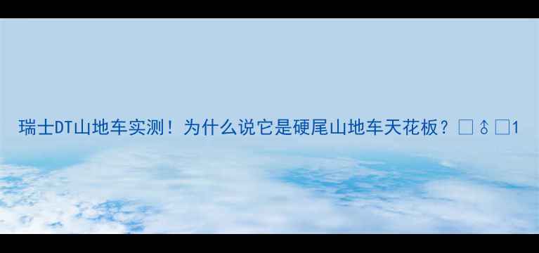瑞士DT山地车实测为什么说它是硬尾山地车天花板