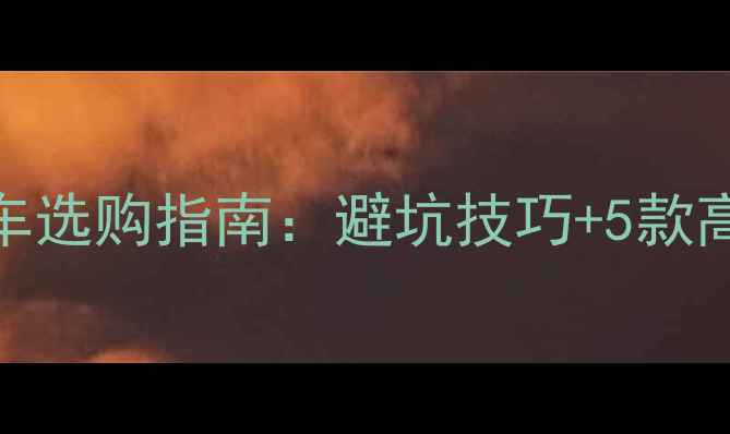 电助力自行车选购指南避坑技巧5款高性价比推荐
