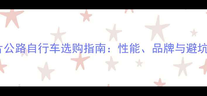 碟片公路自行车选购指南性能品牌与避坑全