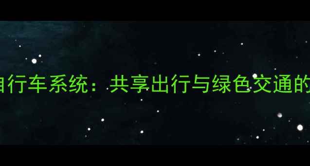 美国公交自行车系统共享出行与绿色交通的完美融合
