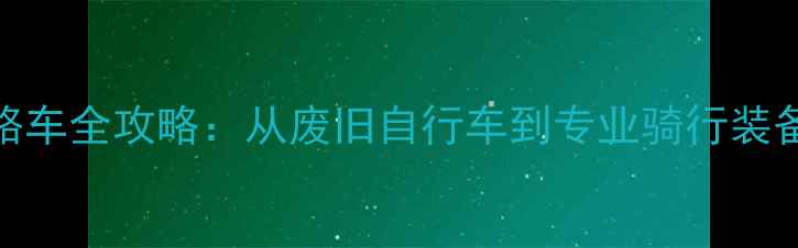 老车变身公路车全攻略从废旧自行车到专业骑行装备的DIY指南