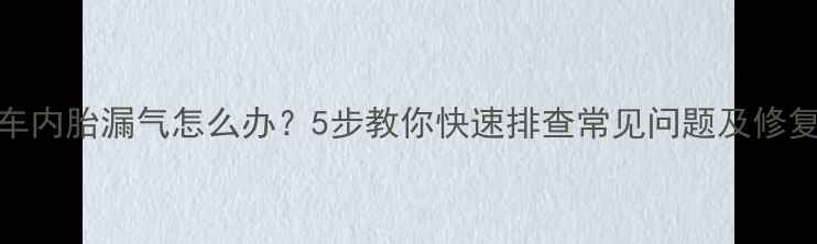 自行车内胎漏气怎么办5步教你快速排查常见问题及修复技巧
