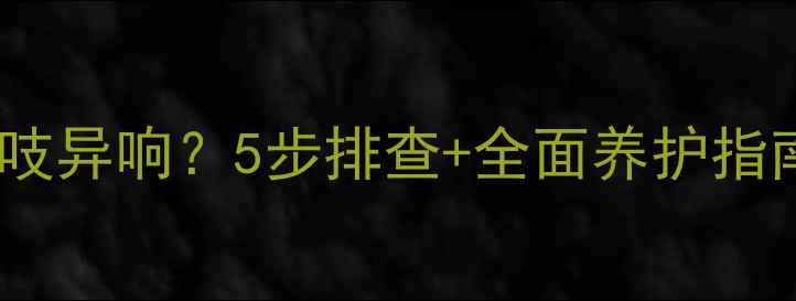 自行车出现吱吱异响5步排查全面养护指南附视频