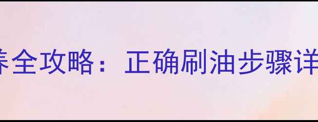 自行车前叉保养全攻略正确刷油步骤详解与常见误区