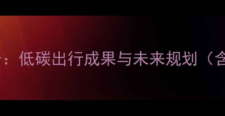 自行车协会年度发展报告低碳出行成果与未来规划含骑行数据及活动回顾