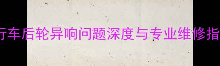 自行车后轮异响问题深度与专业维修指南