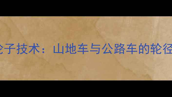 自行车大轮子技术山地车与公路车的轮径选择指南