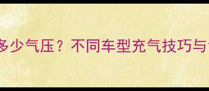 自行车打气多少气压不同车型充气技巧与气压参数全