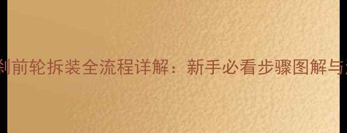 自行车碟刹前轮拆装全流程详解新手必看步骤图解与注意事项