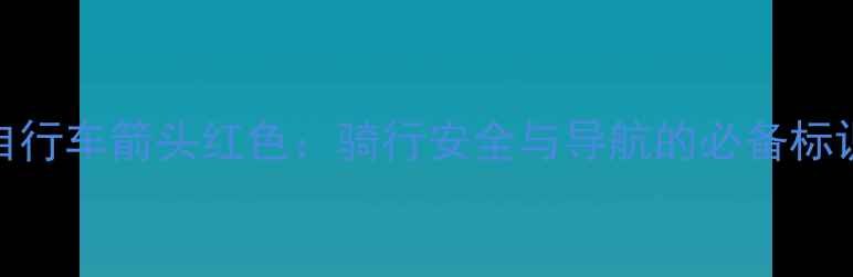 自行车箭头红色骑行安全与导航的必备标识