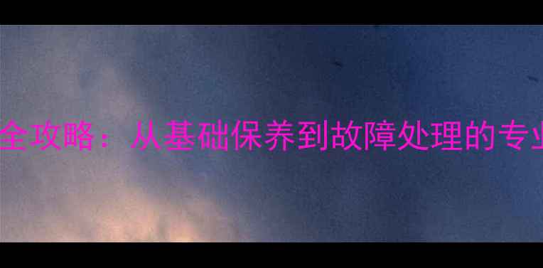 自行车维修全攻略从基础保养到故障处理的专业技师指南
